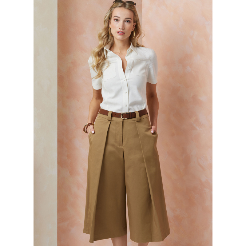 Patron Vogue 2115/B5 (36-44) - Short large taille haute deux longueurs
