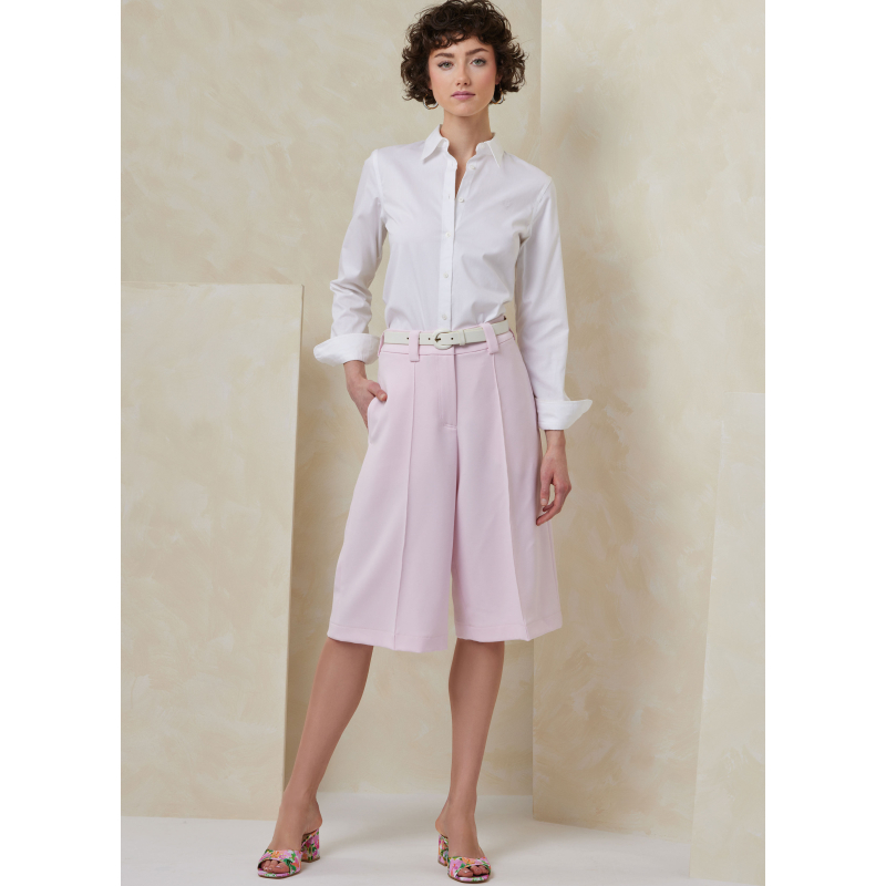 Patron Vogue 2115/B5 (36-44) - Short large taille haute deux longueurs