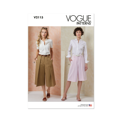 Patron Vogue 2115/Y5 (46-54) - Short large taille haute deux longueurs