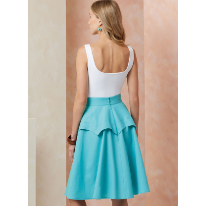 Patron Vogue 2116/H5 (34-42) - Jupe peplum mi‑genou ou midi 2