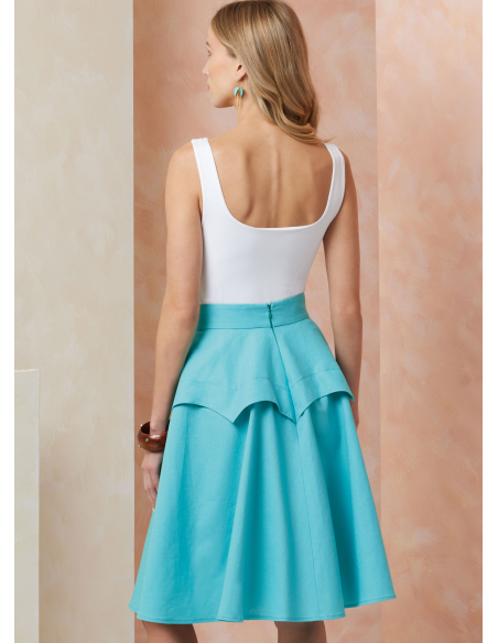 Patron Vogue 2116/U5 (44-52) - Jupe peplum mi‑genou ou midi