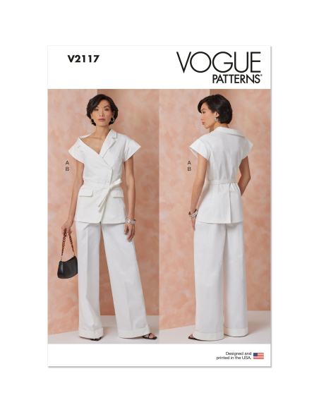 Patron Vogue 2117/B5 (36-44) - Veste asymétrique et pantalon large