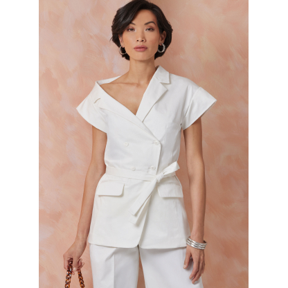 Patron Vogue 2117/B5 (36-44) - Veste asymétrique et pantalon large 2