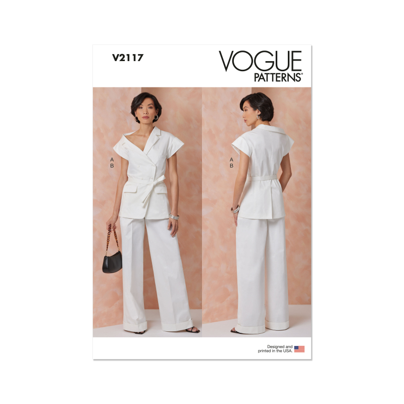 Patron Vogue 2117/Y5 (46-54) - Veste asymétrique et pantalon large