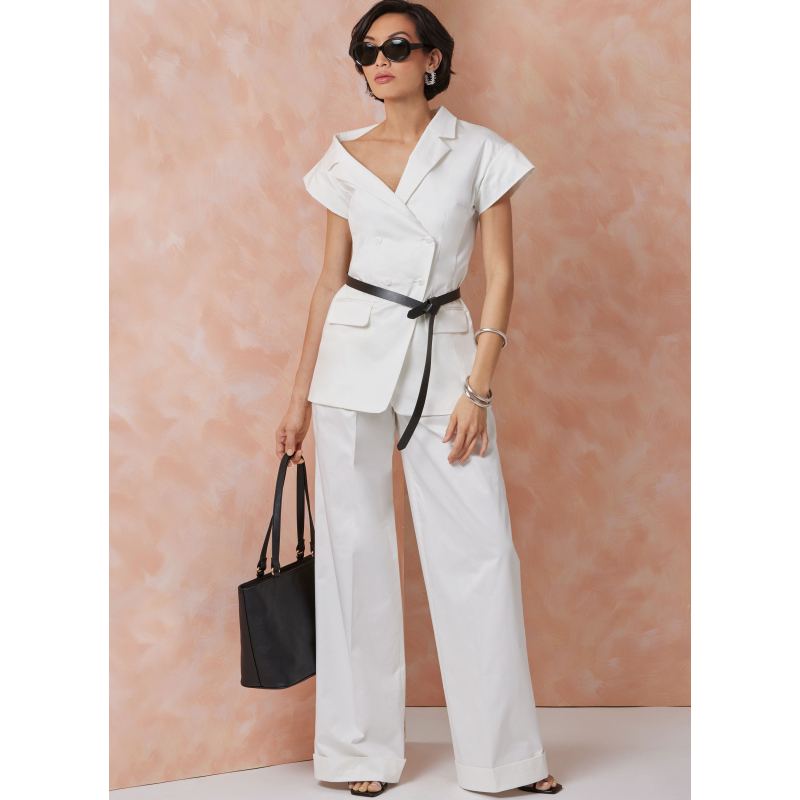Patron Vogue 2117/Y5 (46-54) - Veste asymétrique et pantalon large
