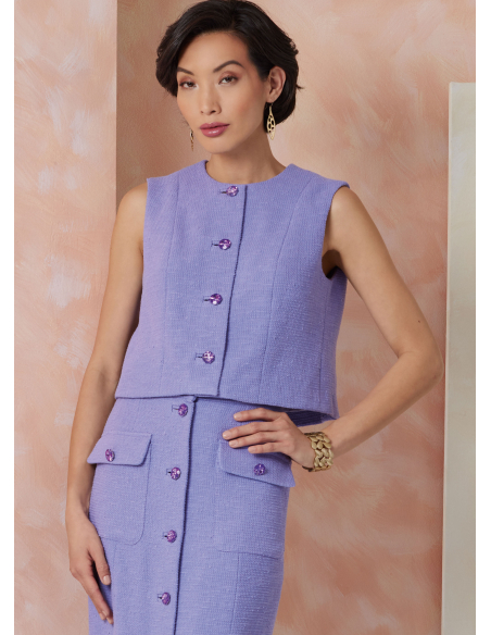 Patron Vogue 2118/H5 (34-42) - Top ajusté doublé et jupe slim à poches