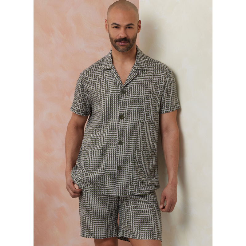 Patron Vogue 2121 (46-68) - Pyjama homme chemise et bas
