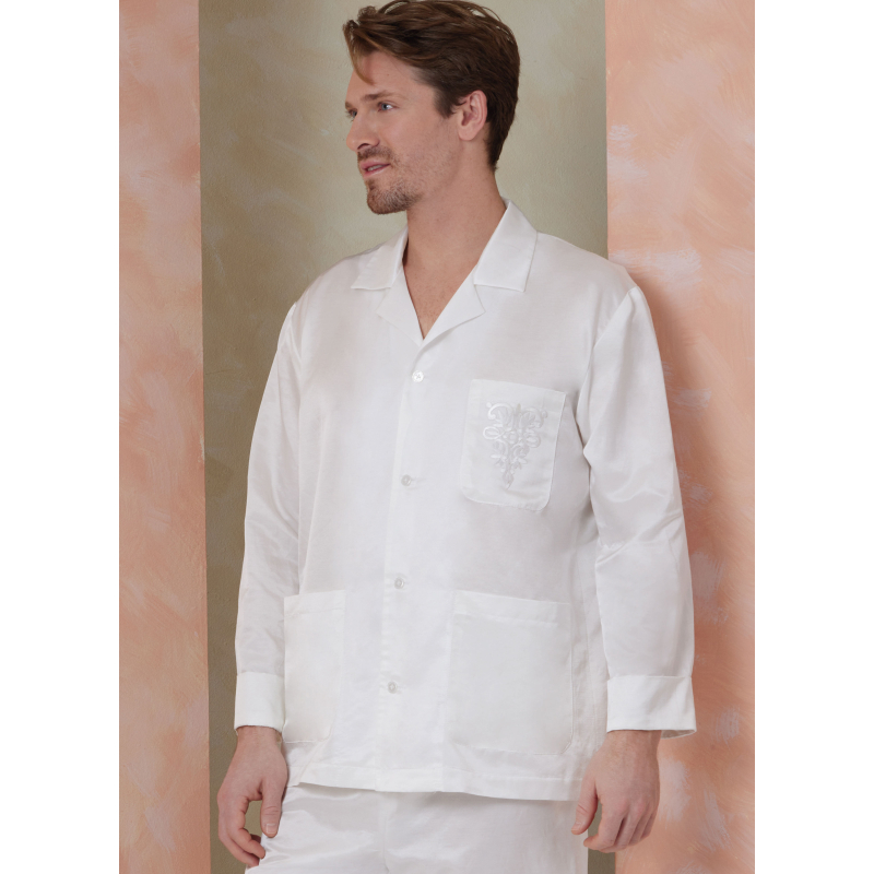 Patron Vogue 2121 (46-68) - Pyjama homme chemise et bas