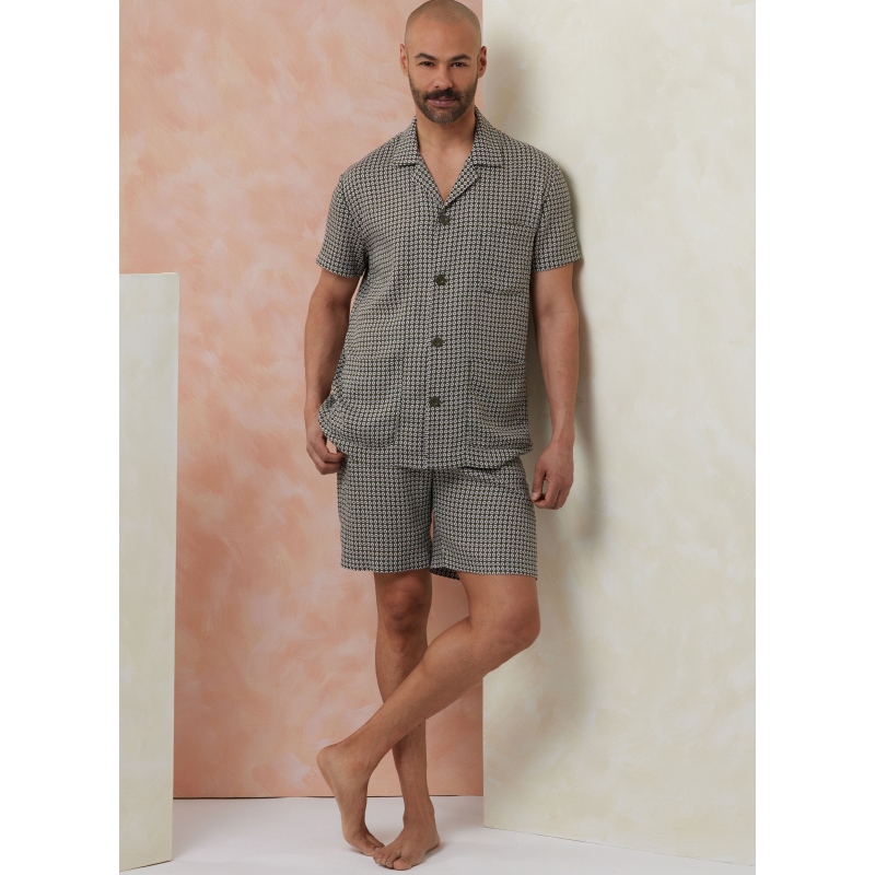 Patron Vogue 2121 (46-68) - Pyjama homme chemise et bas