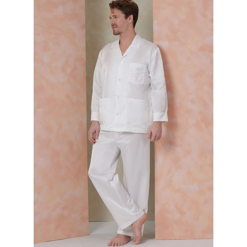 Patron Vogue 2121 (46-68) - Pyjama homme chemise et bas