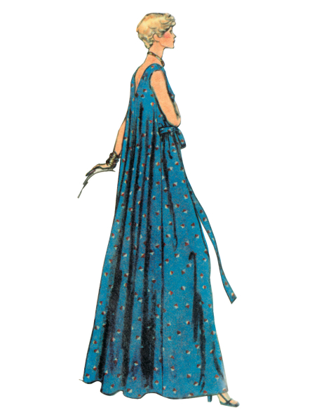Patron Vogue 2124/BB (36-42) - Robe d’intérieur longue style années 70