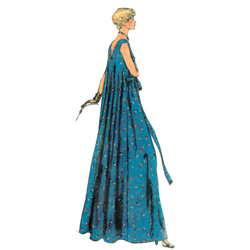 Patron Vogue 2124/EE (42-48) - Robe d’intérieur longue style années 70