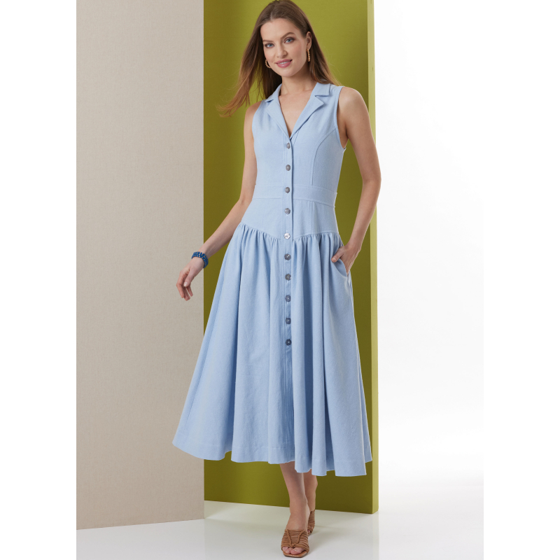 Patron Butterick 7037 K5 (36-44) - Robe midi boutonnée
