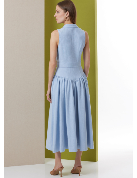 Patron Butterick 7037 Y5 (46-54) - Robe midi boutonnée