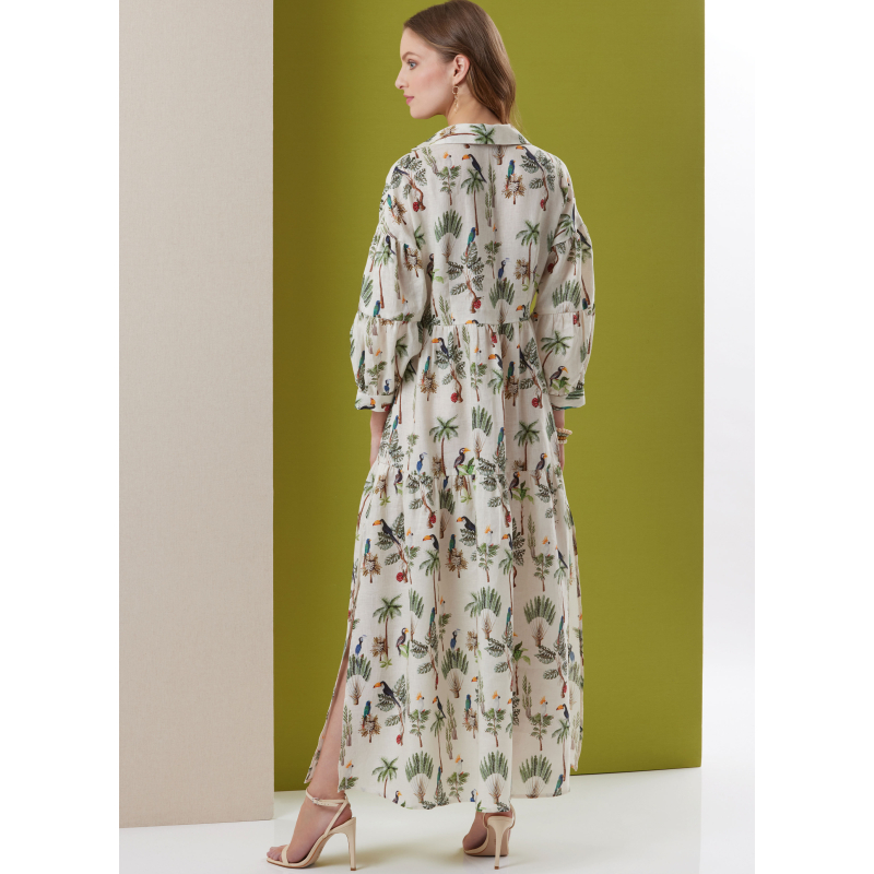 Patron Butterick 7039 D5 (34-40) - Robe à volants étagés