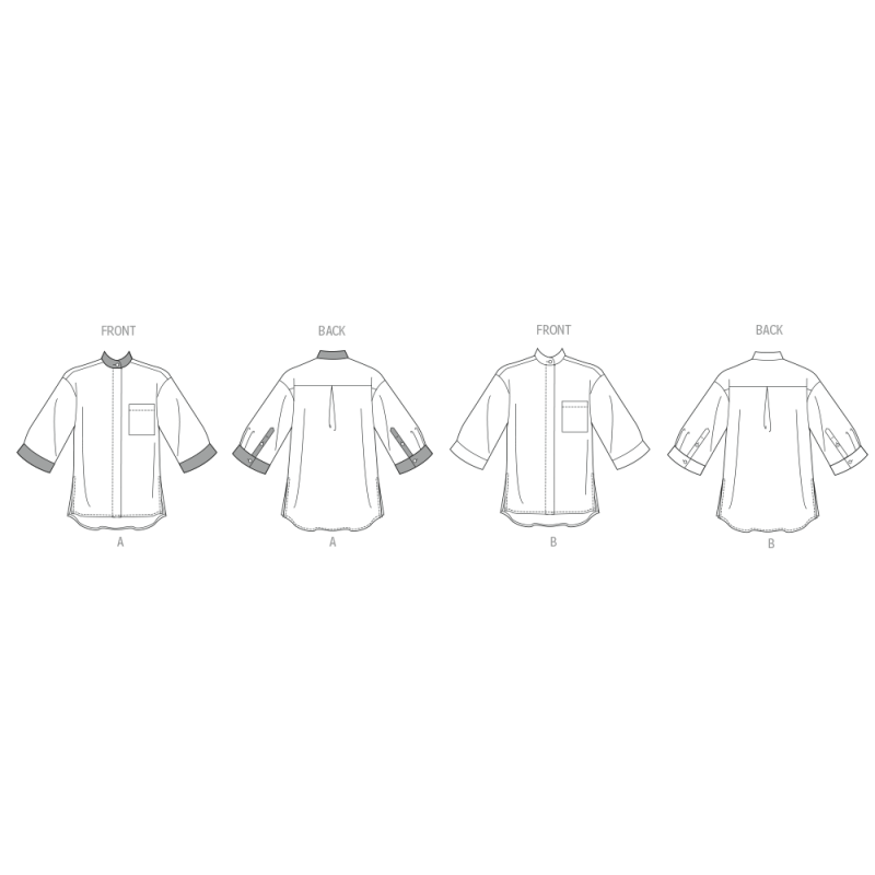 Patron Butterick 7041 AA (38-46) - Chemisier ample feminine
