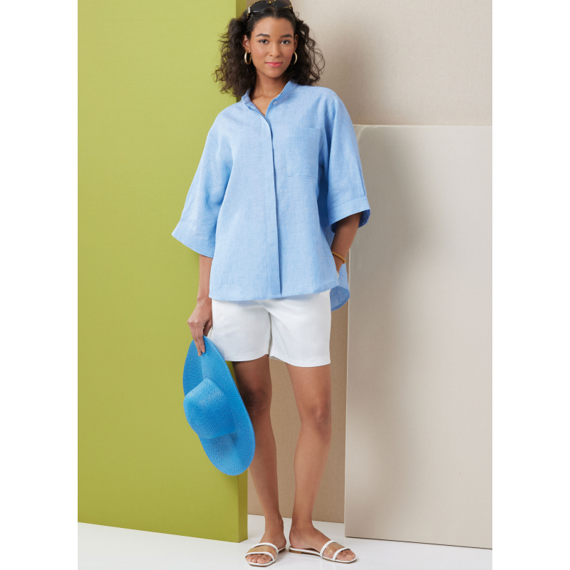 Patron Butterick 7041 AA (38-46) - Chemisier ample feminine