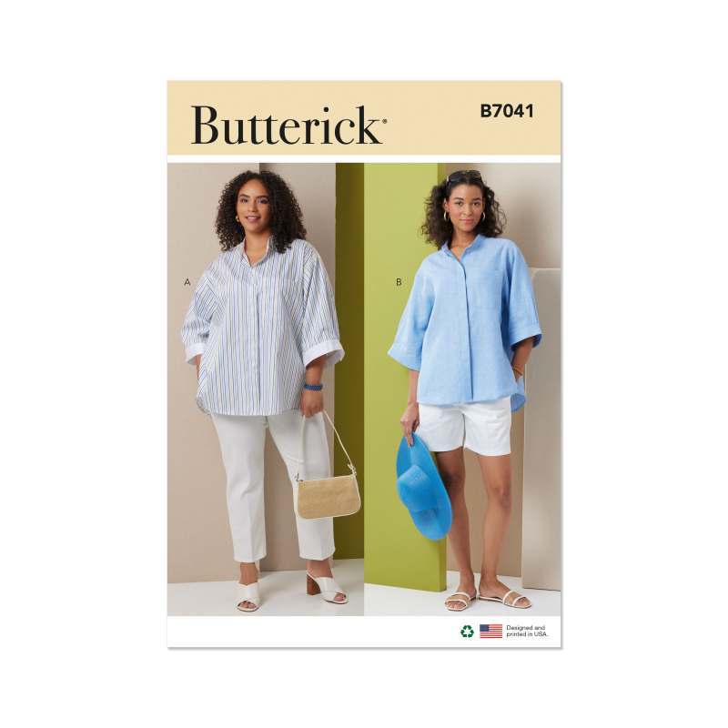 Patron Butterick 7041 AA (38-46) - Chemisier ample feminine