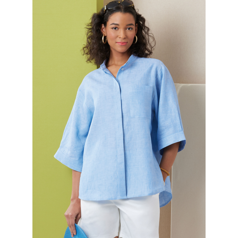 Patron Butterick 7041 AA (38-46) - Chemisier ample feminine