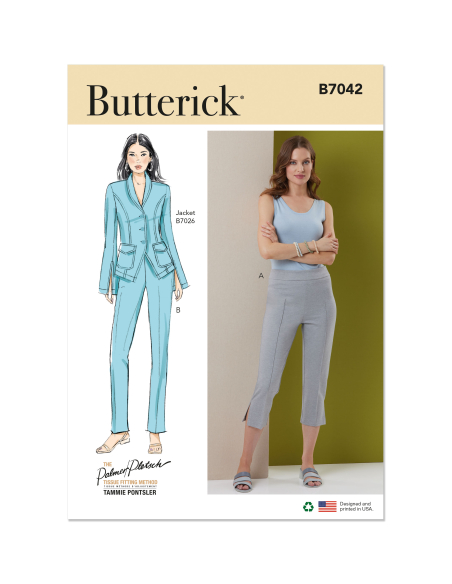 Patron Butterick 7042 Y5 (46-54) - Pantalon ajusté femme