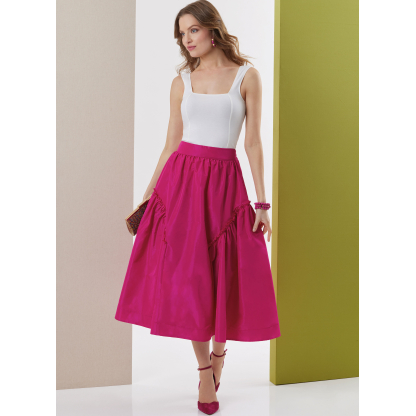 Patron Butterick 7044 K5 (36-44) - Jupe évasée deux longueurs 2