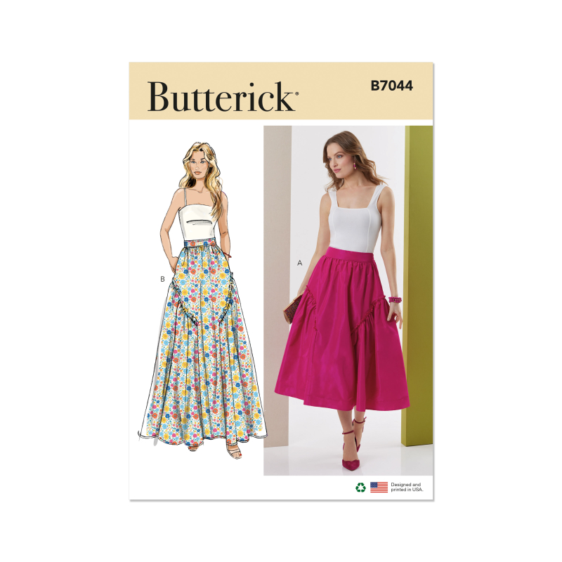 Patron Butterick 7044 K5 (36-44) - Jupe évasée deux longueurs