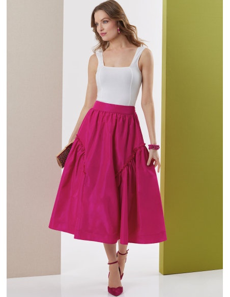 Patron Butterick 7044 Y5 (46-54) - Jupe évasée deux longueurs