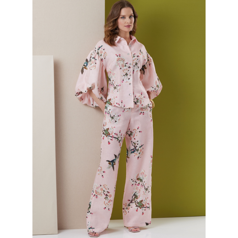 Patron Butterick 7045 K5 (36-44) - Top boutonné & bas coordonnés