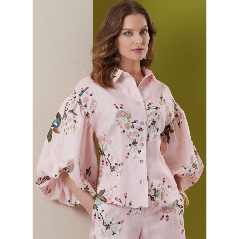 Patron Butterick 7045 Y5 (46-54) - Top boutonné & bas coordonnés