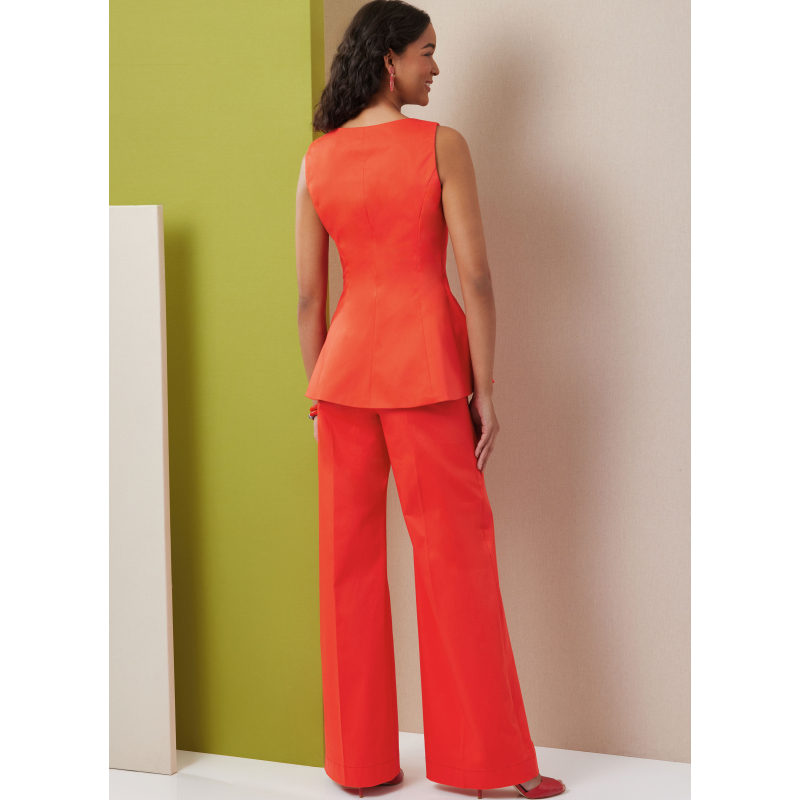 Patron Butterick 7046 AA (38-46) - Top sans manches et pantalon large