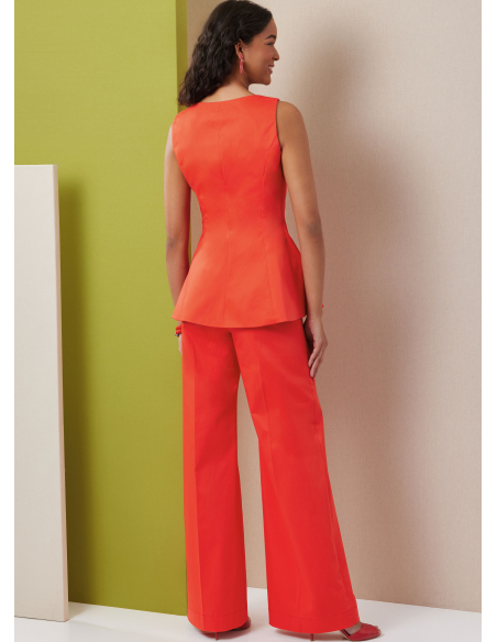 Patron Butterick 7046 AA (38-46) - Top sans manches et pantalon large
