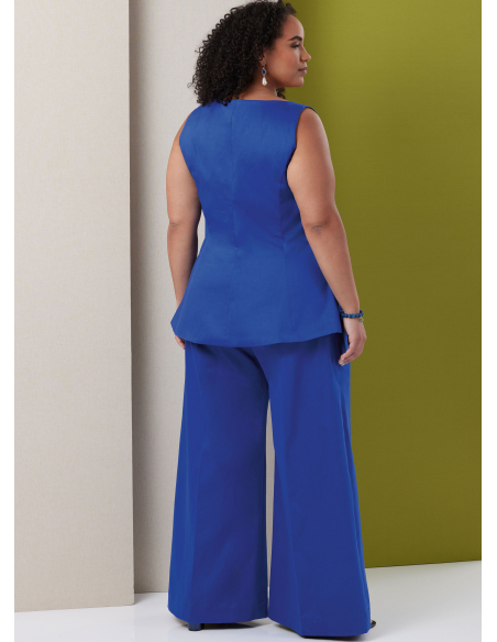 Patron Butterick 7046 AA (38-46) - Top sans manches et pantalon large