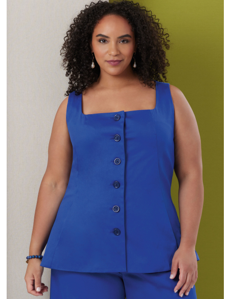 Patron Butterick 7046 BB (48-56) - Top sans manches et pantalon large