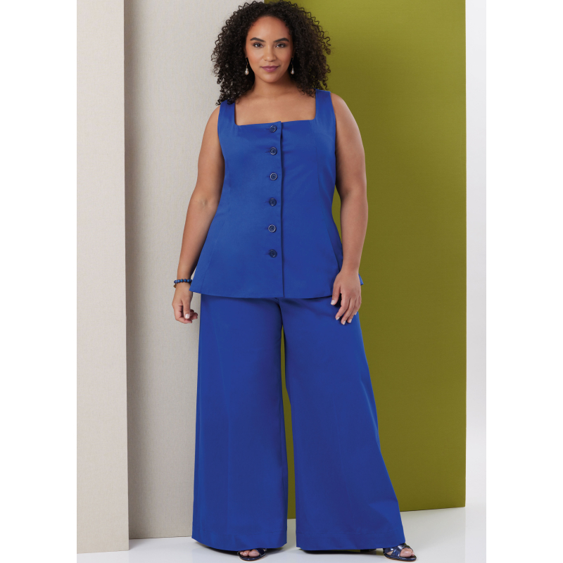 Patron Butterick 7046 BB (48-56) - Top sans manches et pantalon large