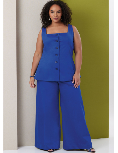 Patron Butterick 7046 BB (48-56) - Top sans manches et pantalon large
