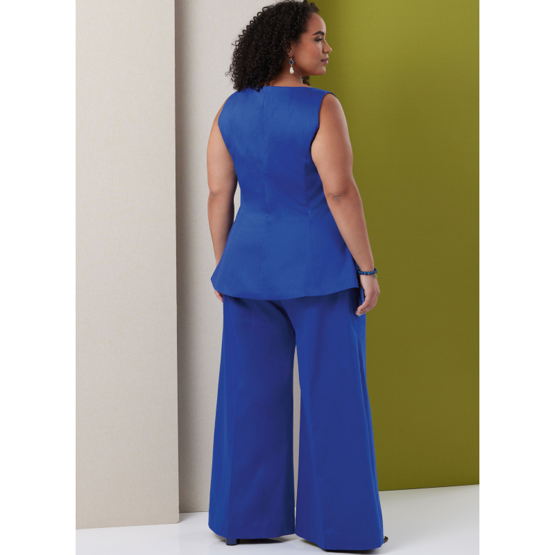 Patron Butterick 7046 BB (48-56) - Top sans manches et pantalon large