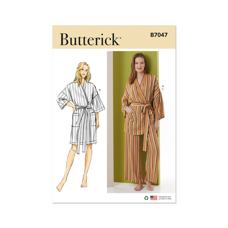 Patron Butterick 7047 (36-52) - Robe et pantalon coordonnés