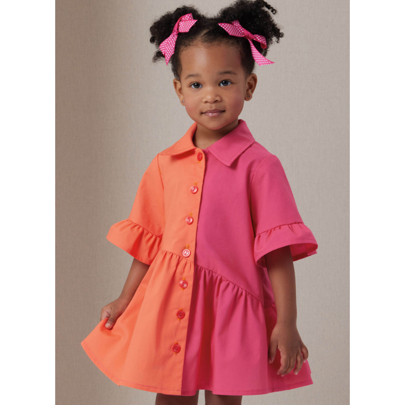 Patron Butterick 7049 (1/2-4) - Robe bébé boutonnée
