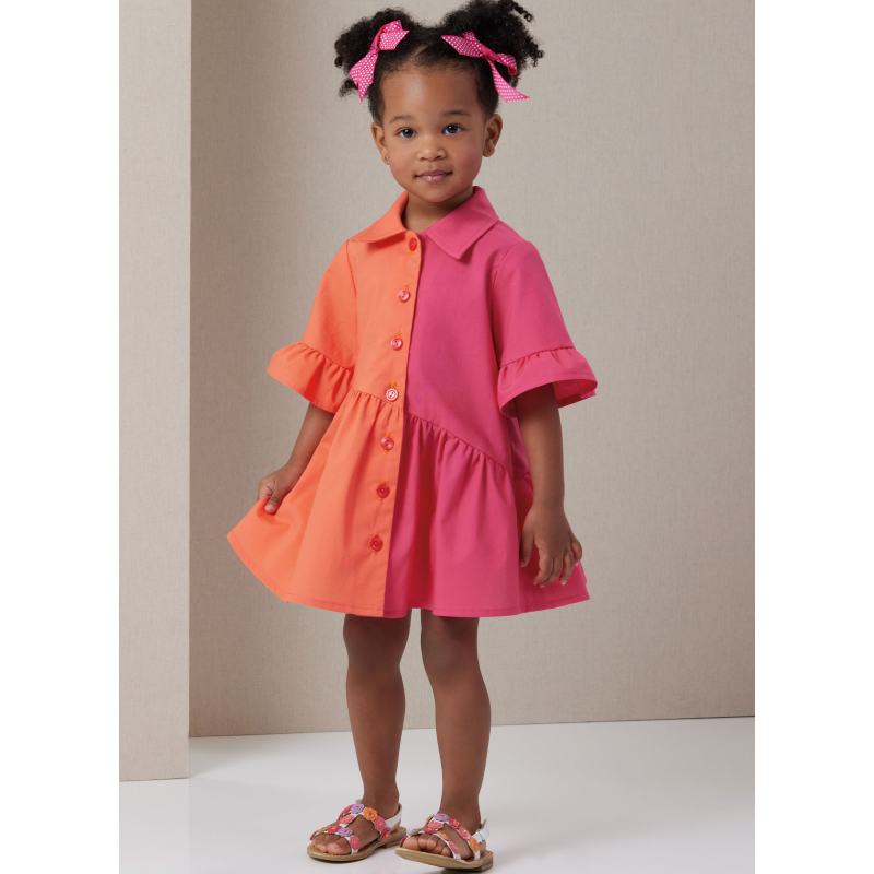 Patron Butterick 7049 (1/2-4) - Robe bébé boutonnée