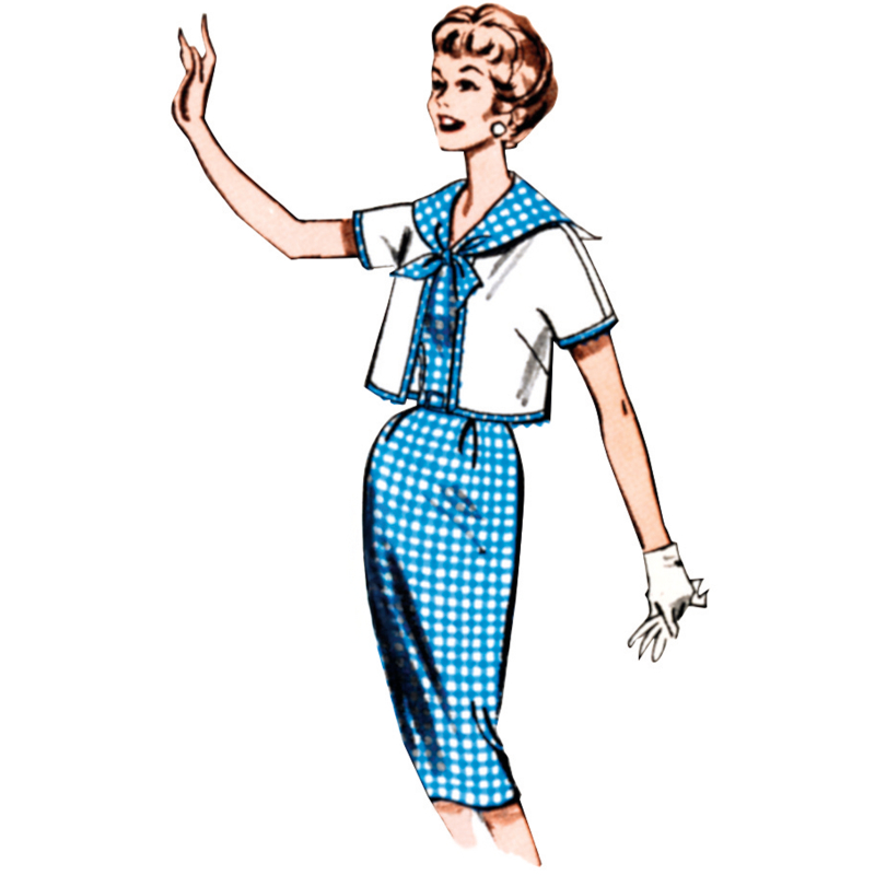 Patron Butterick 7052 K5 (36-44) - Robe et veste rétro années 60