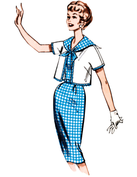 Patron Butterick 7052 K5 (36-44) - Robe et veste rétro années 60