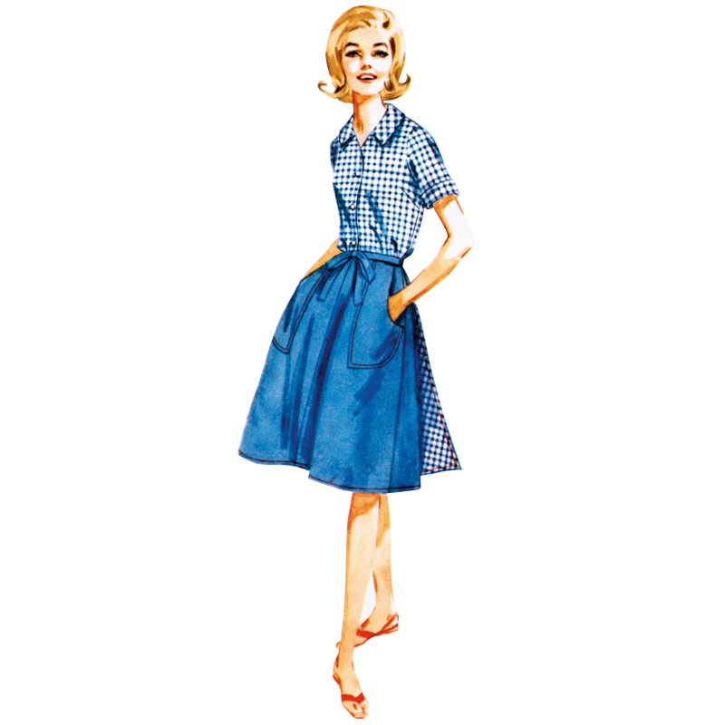 Patron Butterick 7053 H5 (34-42) - Ensemble vintage 1960