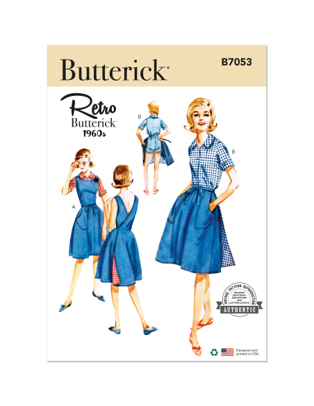 Patron Butterick 7053 H5 (34-42) - Ensemble vintage 1960