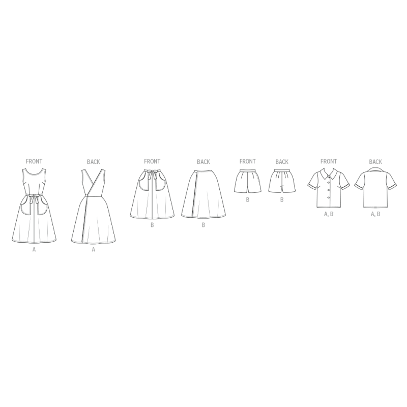 Patron Butterick 7053 H5 (34-42) - Ensemble vintage 1960