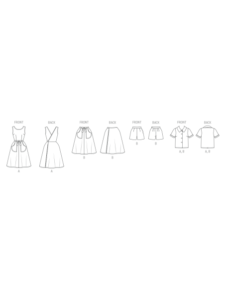 Patron Butterick 7053 H5 (34-42) - Ensemble vintage 1960