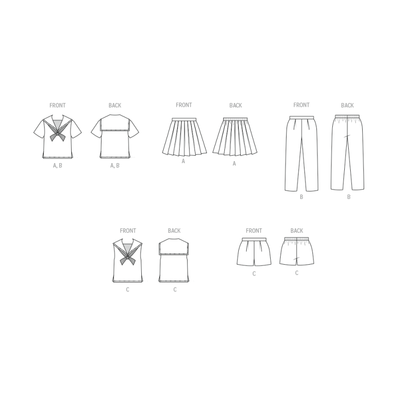 Patron Butterick 7054 CC (2-4) - Ensemble enfant années 60