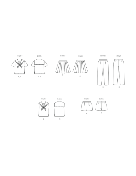 Patron Butterick 7054 CC (2-4) - Ensemble enfant années 60