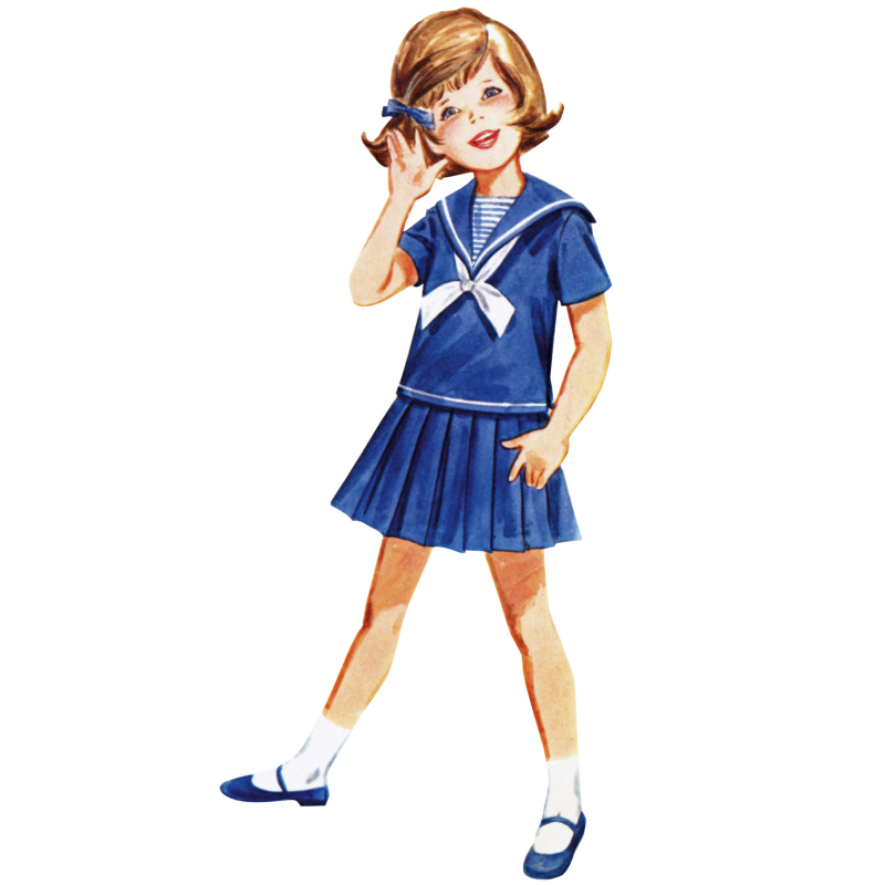 Patron Butterick 7054 CKK (5-8) - Ensemble enfant années 60