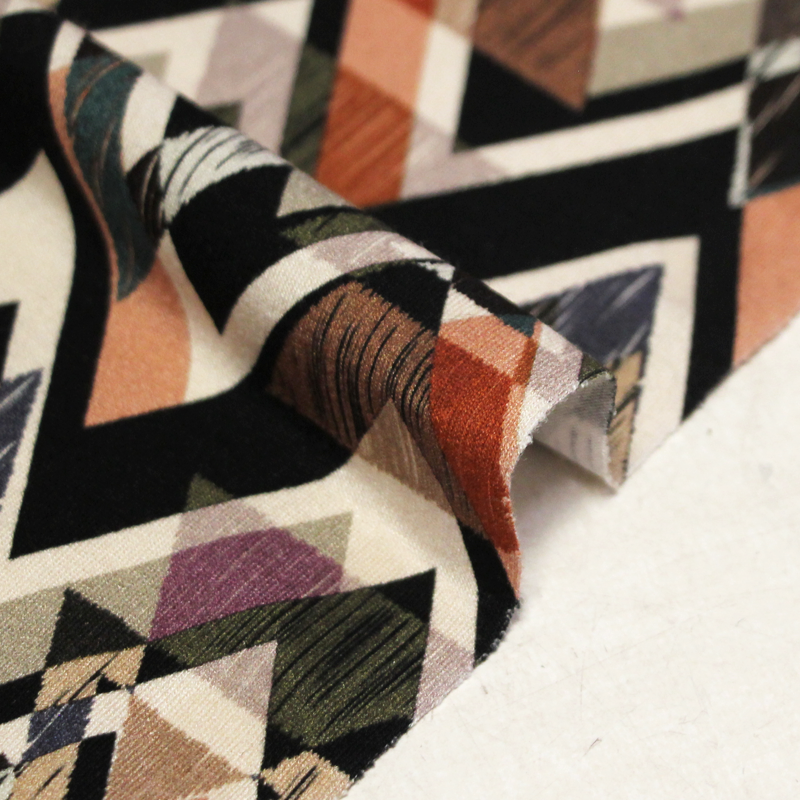 Jersey viscose & élasthanne - Chevron multicolore