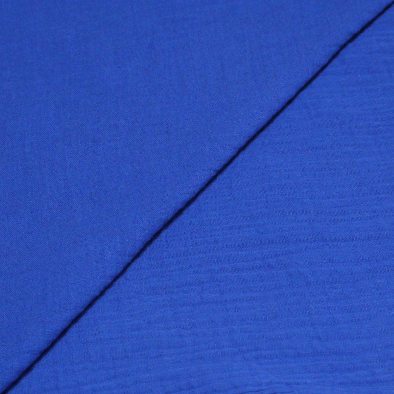 Double gaze 100% coton - Bleu